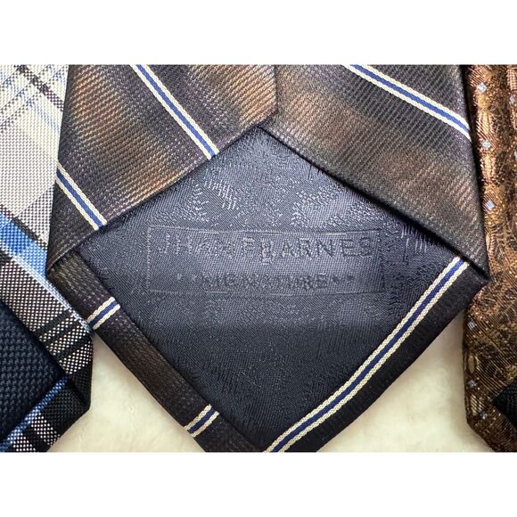 SILK TIE BUNDLE 8 Ties, Neutral Colors, 100% Silk - Picture 5 of 5